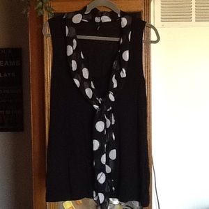 Maurice's sleeveless top with attached scarf